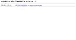 Desktop Screenshot of hendrik.vanderbreggen.prov.ca