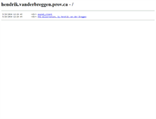 Tablet Screenshot of hendrik.vanderbreggen.prov.ca